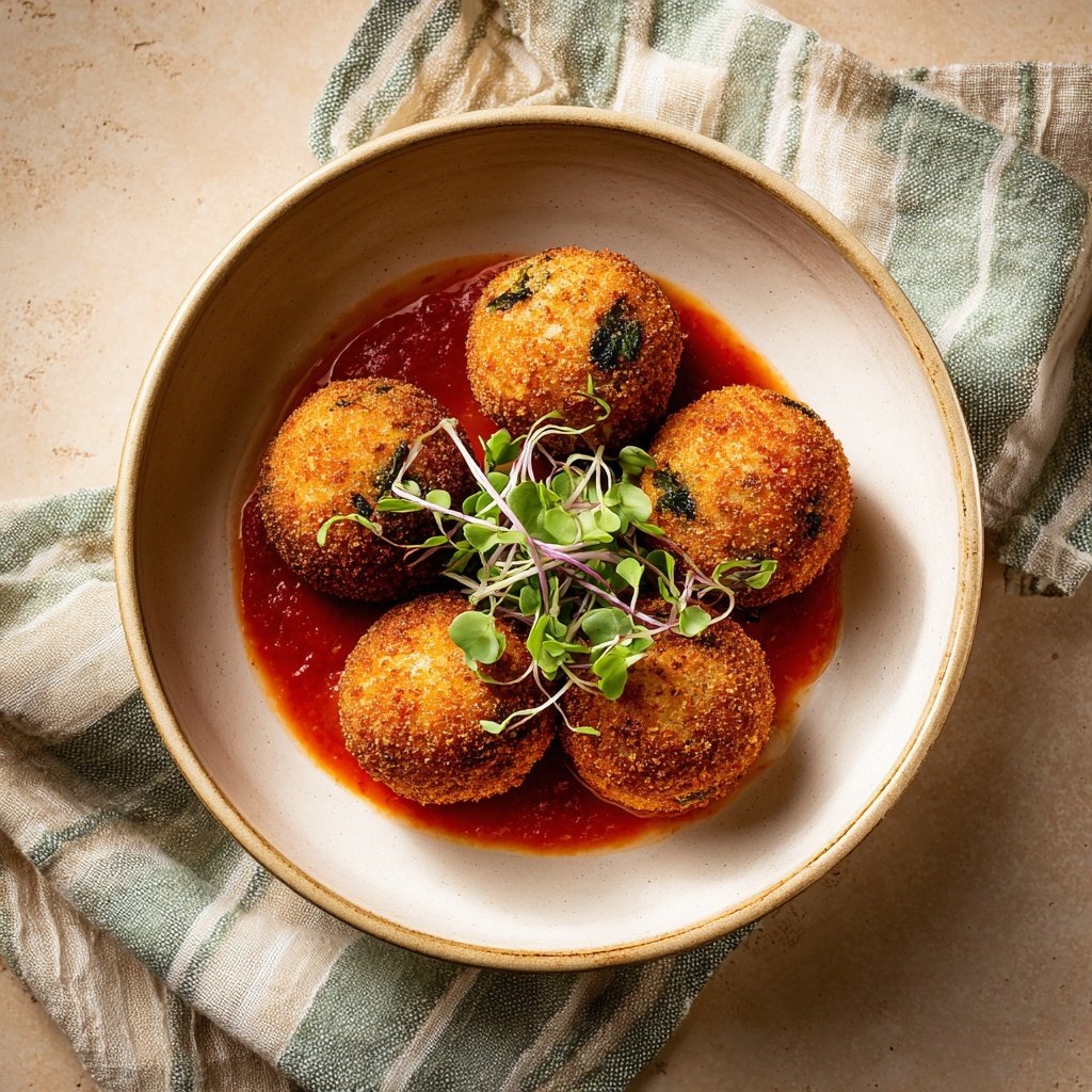 Spinach and Mozzarella Arancini