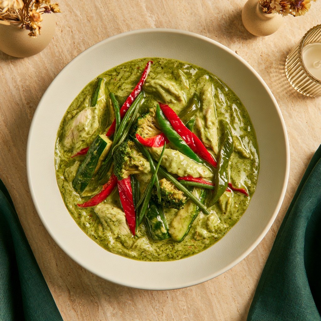 Green Thai Curry with Chicken and Vegetables