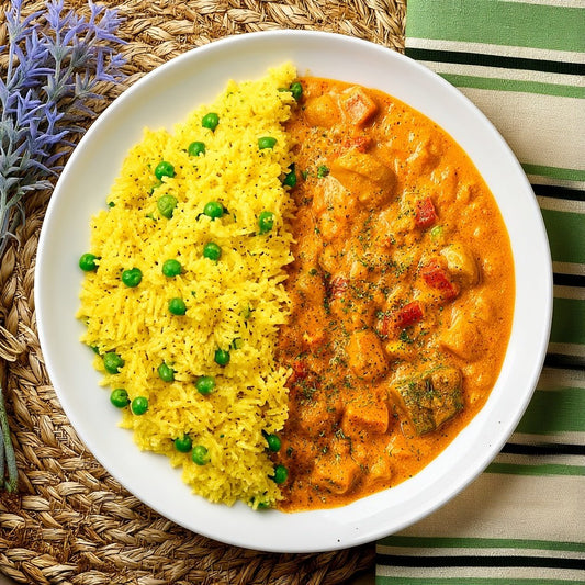 Vegetable Korma with Matar Pulao