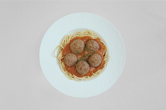 Beef Meatballs with Spaghetti in Tomato Sauce