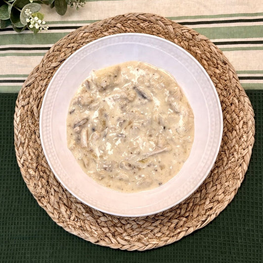 Chicken and Mushrooms in Bechamel Sauce