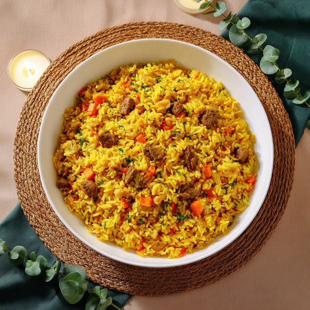 Uzbek Pilau Rice with Beef